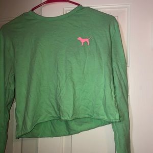 Pink crop top !! Back is kind of out